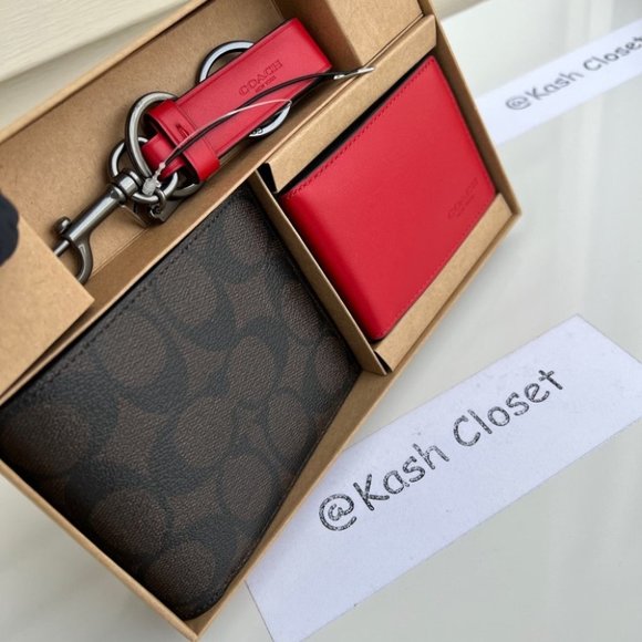 COACH Boxed 3 In 1 Wallet Gift Set In Signature Canvas - Picture 2 of 7